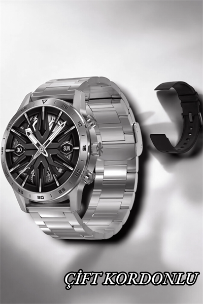 Suya Dayanıklı Dokunmatik Akıllı Saat Bluetooth 5.0, Sesli Asistan ve Sağlık Takibi