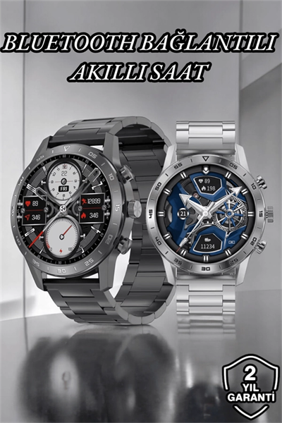 Suya Dayanıklı Dokunmatik Akıllı Saat Bluetooth 5.0, Sesli Asistan ve Sağlık Takibi