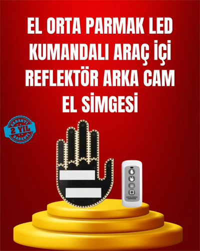 Suya Dayanıklı LED El Park Uyarı Cihazı Uzaktan Kumandalı 2025