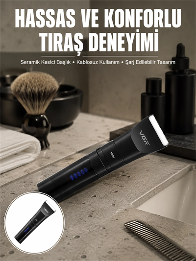 Suya Dayanıklı Tıraş Makinesi – Hassas Paslanmaz Çelik ve Titanyum Bıçak Yeni Nesil