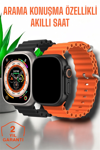 Suya ve Toza Dayanıklı 45 MM Akıllı Saat Bildirim ve Cevapsız Çağrı Görüntüleme