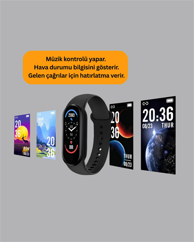 TPU ve Silikon Kordonlu Akıllı Bileklik – 20 Gün Bekleme Süresi Yeni Nesil