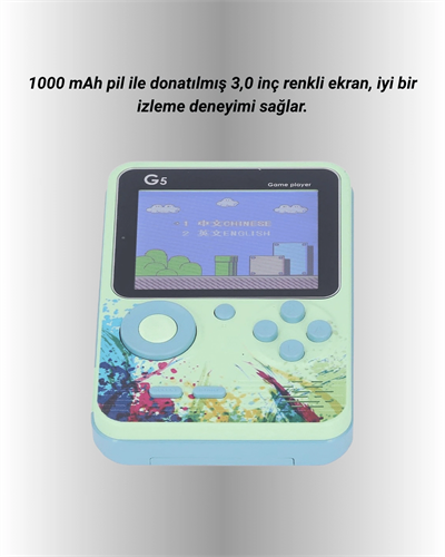 TV Bağlantılı 500 Oyunlu Mini Gameboy Konsol