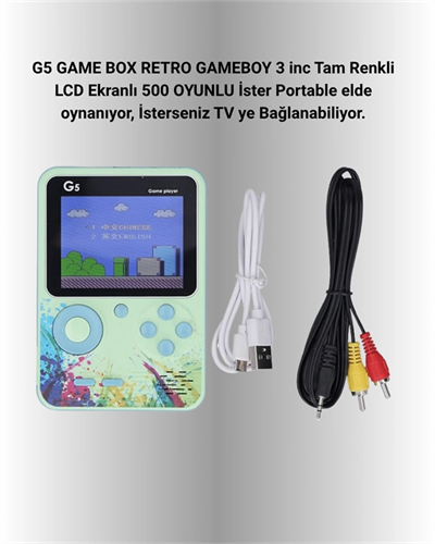 TV Bağlantılı 500 Oyunlu Mini Gameboy Konsol