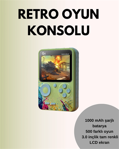 TV Bağlantılı 500 Oyunlu Mini Gameboy Konsol