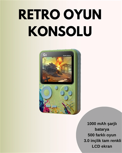 TV Bağlantılı 500 Oyunlu Mini Gameboy Konsol