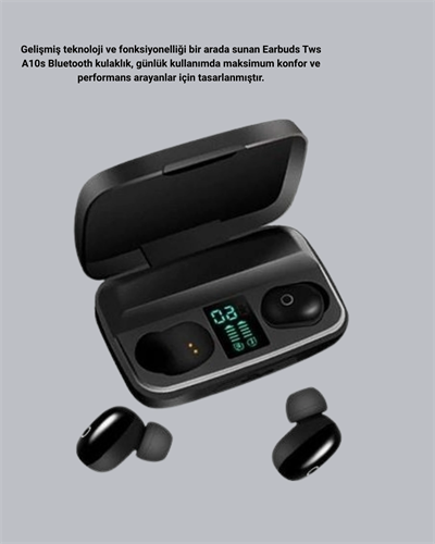 TWS A10s Bluetooth 5.0 Kulaklık Powerbank Şarj Kutulu Mini Tasarım