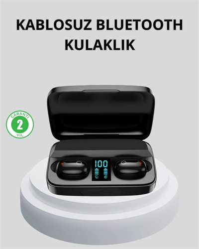 TWS Bluetooth Kulaklık 1800mAh Şarj Kutulu Dijital Ekranlı