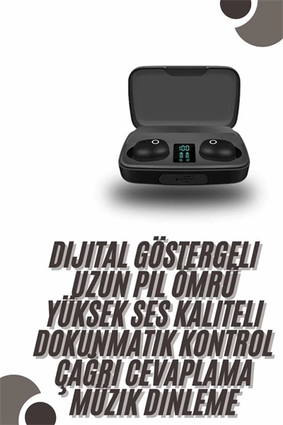 TWS Bluetooth Kulaklık 5.0 Bluetooth Bağlantılı Dokunmatik Kontrol Özelliği