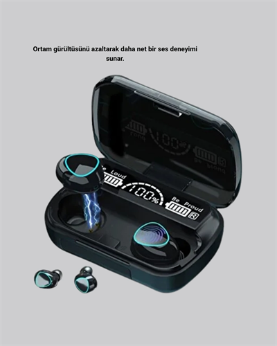 TWS Kablosuz Kulaklık Şarj Kutulu 20 Saat Kullanım Konforlu
