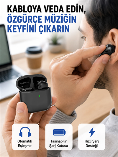 TWS Pro 5 Bluetooth Kulaklık – Kablosuz ve Şarj Kutulu Tasarım Yeni Nesil