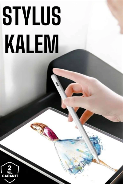 Tablet Kalemi Stylus Pen Dokunmatik Kalem Android Ve İOS Uyumlu Şarjlı