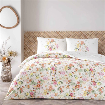 Taç Çift Kişilik Ranforce Nevresim Takımı Shirley Sarı