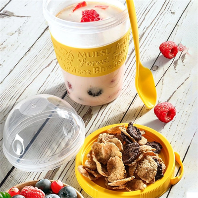 Take'n Go Kapaklı Kaşıklı Pratik Taşınabilir Meyveli Yoğurt Kabı Bx40