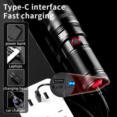 Taktik LED El Feneri 2000m, Güçlü Uzun Menzilli LED El Feneri XA-B702 (3936)