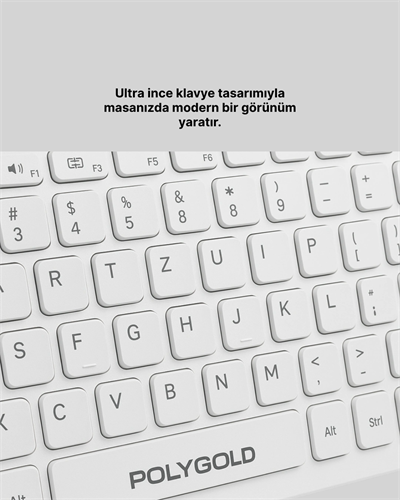 Tam Boy Kablosuz Klavye Mouse Seti - Gelişmiş Bağlantı ve Sessiz Performans