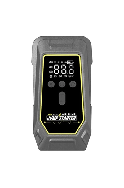 Tank Model Şarjlı 12.000 Mah Taşınabilir Çanta Araç Akü Takviye Cihazı Işıklı Hava Kompresörü