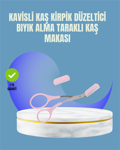 Tarak ve Fırça Başlıklı Kaş Şekillendirme Makası