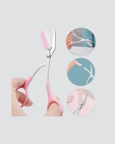 Tarak ve Fırça Başlıklı Kaş Şekillendirme Makası