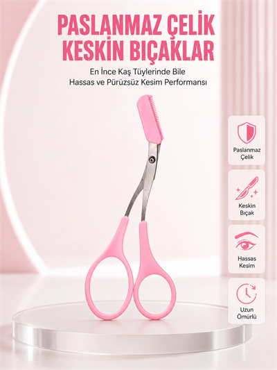 Taraklı Kaş Düzeltme Makası – Hassas Şekillendirme ve Kolay Kullanım