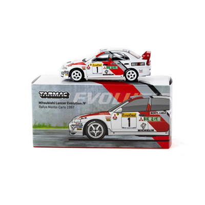 Tarmac Works 1/64 Mitsubishi Lancer Evolution IV Rallye Monte-Carlo 1997