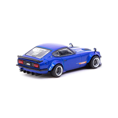 Tarmac Works 1/64 Nissan Fairlady Z S30 Widebody Blue - Designed by Jon Sibal