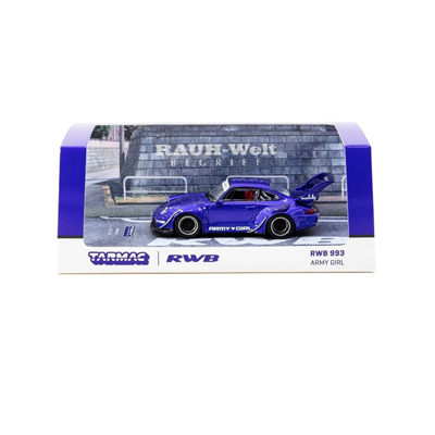 Tarmac Works 1/64 RWB 993 ARMY GIRL Blue