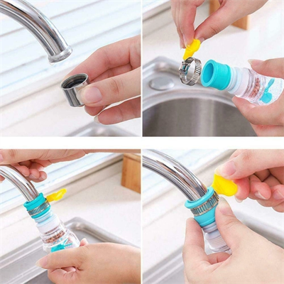 Taş Filtreli Musluk Ucu Perlatörü - 360° Dönebilen - Pervaneli - 16-26mm Uyumlu