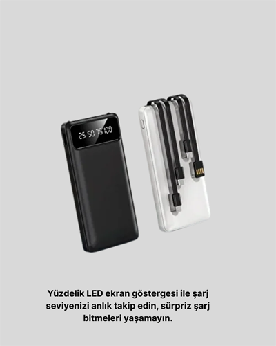 Taşınabilir 20.000 mAh Hızlı Şarj Powerbank 4 Çıkışlı