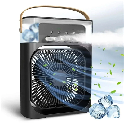 Taşınabilir 3 Farklı Mod Ayarlı 7 Farklı Led Işıklı Sulu Soğutmalı Taşınabilir Masaüstü Usb Fan Vantilatör Bx40