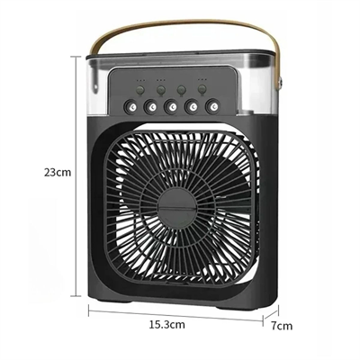 Taşınabilir 3 Farklı Mod Ayarlı 7 Farklı Led Işıklı Sulu Soğutmalı Taşınabilir Masaüstü Usb Fan Vantilatör Bx40
