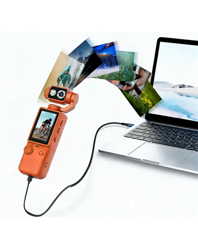 Taşınabilir 4K Gimbal Kamera 180 Derece Döner Lens Stabil Video Çekim Özellikli