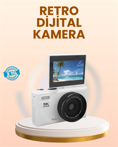 Taşınabilir 5K UHD Fotoğraf ve Video Kamera Otofokus WiFi