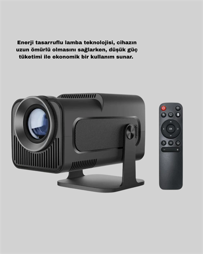 Taşınabilir Akıllı Projeksiyon HDMI USB Uyumlu Oyun Destekli Kompakt
