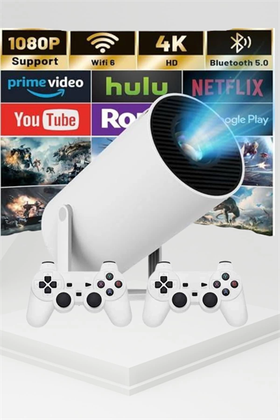 Taşınabilir Android Projeksiyon Ayaklı Çift Kollu 4K Çözünürlüklü Sinema Projeksiyonu