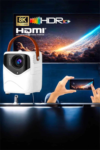 Taşınabilir Android Projeksiyon Wifi Destekli 4K Multimedia Tabanlı Ev Ve Ofis Tipi