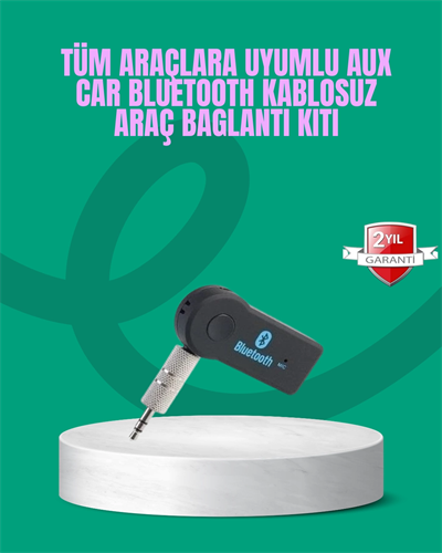 Taşınabilir Bluetooth AUX Araç Müzik ve Konuşma Kiti