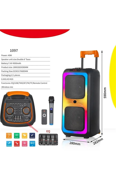 Taşınabilir Bluetooth Hoparlör - Renkli Işıklı, Suya Dayanıklı ve Çoklu Bağlantı Özellikli