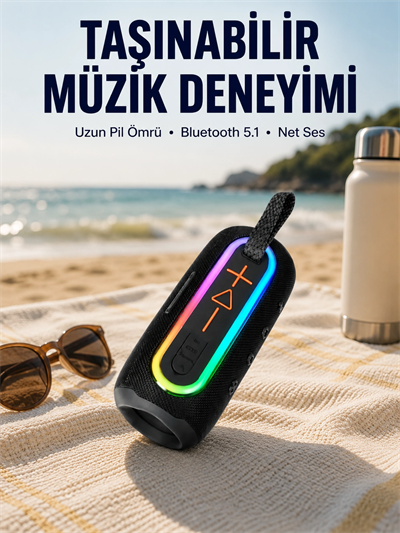 Taşınabilir Bluetooth Hoparlör Kırmızı IP67 Su Geçirmez Yeni Nesil
