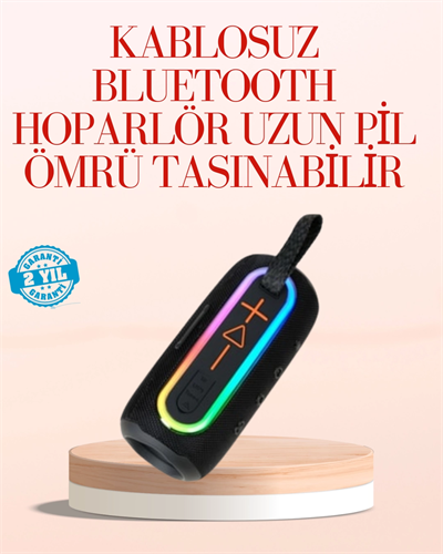 Taşınabilir Bluetooth Hoparlör Kırmızı IP67 Su Geçirmez