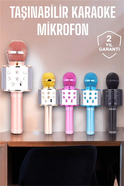 Taşınabilir Bluetooth Karaoke Mikrofon: Hafıza Kart Girişli, Etkileyici Performans