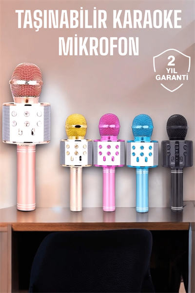 Taşınabilir Bluetooth Karaoke Mikrofon: Hafıza Kart Girişli, Etkileyici Performans