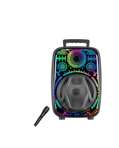 Taşınabilir Bluetooth Speaker Mikrofonlu RGB Işıklı Karaoke Ses Sistemi