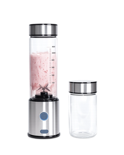 Taşınabilir Cam Blender 450 ml 350 ml Çift Hazneli Smoothie Blender