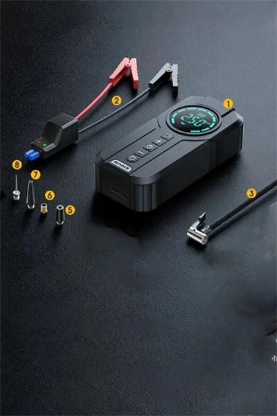 Taşınabilir Dijital Hava Kompresörü ve Powerbank, Tek Kişilik Kullanım İçin 100 Watt Güç