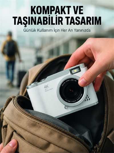 Taşınabilir Dijital Kamera Otomatik Odaklama ve Beauty Modu