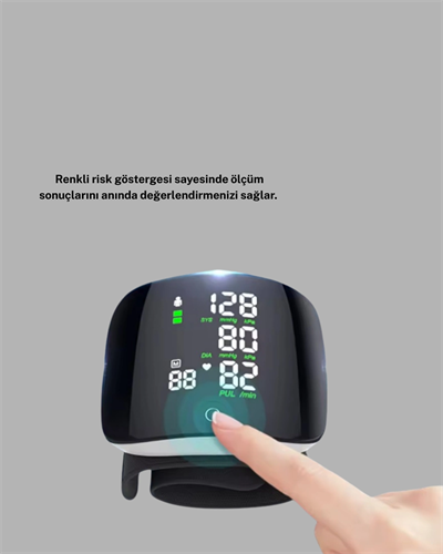 Taşınabilir Dijital Tansiyon Aleti – Bilekten Ölçüm, Aritmi Uyarısı ve Risk Göstergesi