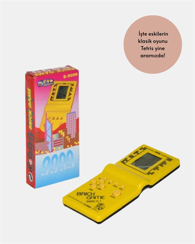 Taşınabilir El Aterisi Gameboy – Klasik Tetris Oyunu, Pil ile Çalışan Mini El Konsolu
