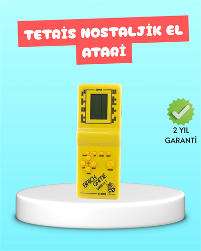 Taşınabilir El Aterisi Gameboy – Klasik Tetris Oyunu, Pil ile Çalışan Mini El Konsolu