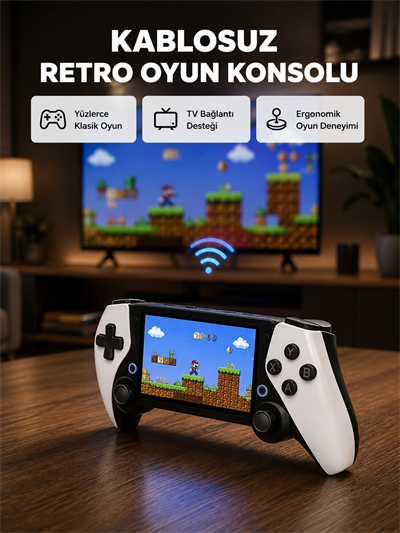 Taşınabilir El Konsolu – 4.3 İnç TFT Ekran, 64 GB Dahili Oyun Hafızalı